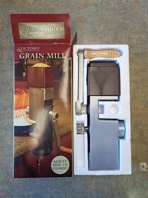 Victorio VKP1012 Hand Crank Grain Mill W/Clamp Base Grind Wheat Rice Oats Barley - Image 1 of 2