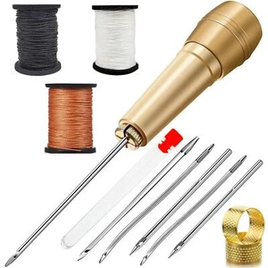 Punzon de cobre con aguja de Gancho para reparacion de zapatos hilo de coser - Bild 1 von 27