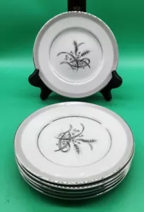 Mid 1900 Vintage Sone China 1593 desert Plate 6.25" Silver wheat platinum Pick# - Picture 1 of 6
