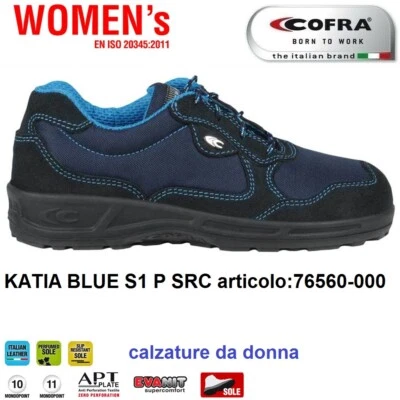 SICHERHEITSSCHUHE COFRA KATIA BLUE S1 P SRC atmungsaktiv. damenschuhe