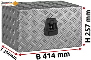 Unterflurkasten, Anhängerbox Alu Riffel 415x255x300 mm 50 Ltr "Made in Germany" - Bild 1 von 8