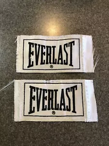 Lot 2 Everlast Boxing Fabric Tag Patch Sew Stitch On LOGO PATCH 100% AUTHENTIC - Picture 1 of 8