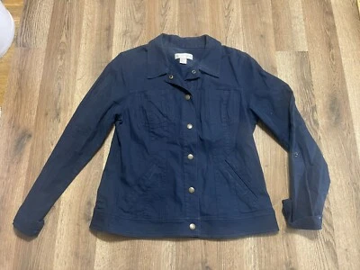 Christopher & Banks Jacket, Women's Size Small, Blue, Button Up, Jean Jacket - Image 1 of 4