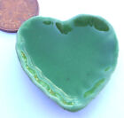 Small Green Ceramic Heart Dish 2.5cm Tumdee 1:12 Scale Dolls House Accessory G17