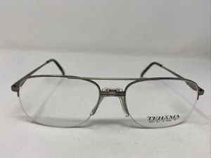 TEHAMA CLINT EYEGLASSES FRAME SEDONA BLACK/SILVER 57-18-140 HALF RIM FL15 - Picture 1 of 8