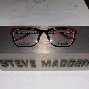 STEVE MADDEN KARLEE RED 52/17/135 EYEGLASSES FRAMES ONLY BRAND NEW!!! - Picture 1 of 3