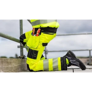 Portwest PW351 Hi-Vis Waterproof Winter Pants Detachable Bib and Brace - Picture 1 of 8
