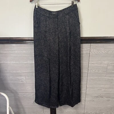 Calça Classiques Entier feminina 100% seda estampa de cobra tamanho 8 perna larga  - Imagem 1 de 4