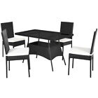 Patio 10pcs Rattan Dining Set Cushioned Chair Table W/glass Top Garden Furniture