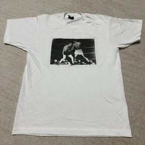 Vintage 80's Sugar Ray Robinson vs LaMotta T-Shirt White Boxing Tee Size Large - Bild 1 von 7