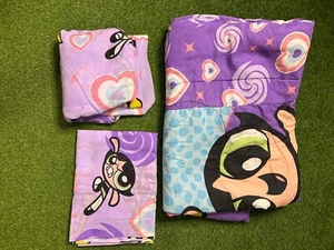Set lenzuola piatte piumone lenzuola Power Puff bambina vintage 2000 - Foto 1 di 7