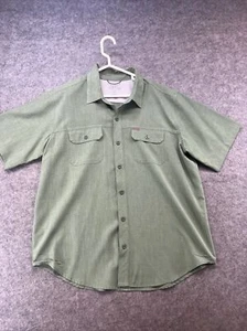 Orvis Shirt Mens Size XL Green Button Up Short Sleeve Double Pockets - Picture 1 of 12