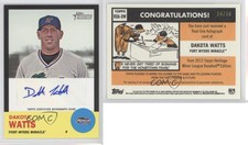 2012 Heritage Minor League Edition Real One Black Border /50 Dakota Watts Auto