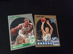 Larry Bird 1990-91 NBA Hoops base and All Star card FREE SHIPPING - Picture 1 of 1