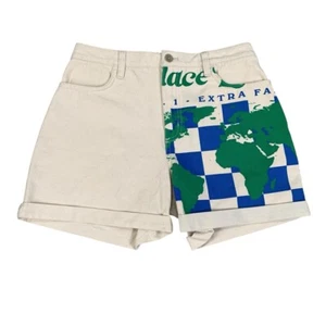 Vans Shorts Womens 27 Sand Multi Cotton Eco Positivity Cuffed Pockets Zip Fly - Picture 1 of 13