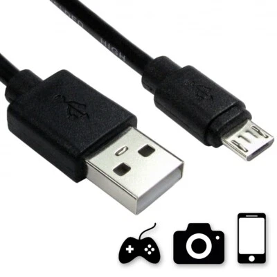 USB 2.0 TO MICRO B DATA TRANSFER CABLE Cord Wire Universal Mobile Phone Camera - Image 1 of 3
