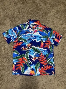 Polo Ralph Lauren Regatta Sailing Hawaiian Button Up Shirt Men’s Size Medium - Picture 1 of 10