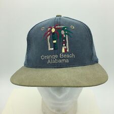 Orange Beach Alabama Abstract Palm Trees Stonewashed Embroidered Snapback Hat