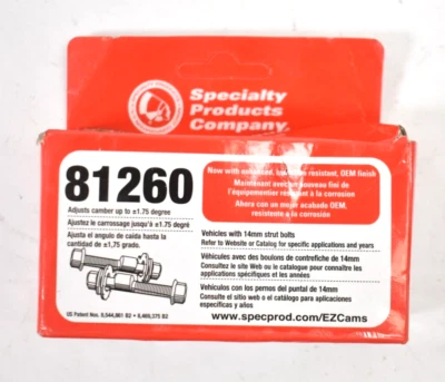 Specialty Products 81260 EZ Cam 14 mm pernos de inclinación ajustables +/-1,75° Foto 1 de 4