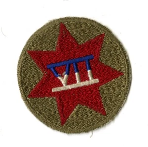 VII Corps 2nd Design Green Back Patch WWII Vintage D-Day Utah Beach - Picture 1 of 2