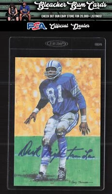 1989 Goal Line Hall of Fame Art Collection 18 Dick "Night Train" Lane Auto - Image 1 of 2