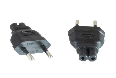 DINIC Netzadapter Eurostecker auf C7, Euro-8 Adapter, Eurostecker Typ C - Bild 1 von 4