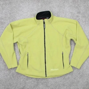 Marmot Windstopper Jacket Womens Small Yellow Full Zip Fleece Pockets Coat - Picture 1 of 13