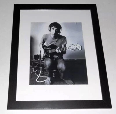 Framed Pete Townshend The Who with 12 String Guitar b/w 13"x16" Tommy Sessions - Image 1 of 3