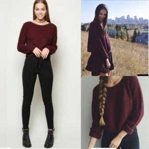 Maglione casual donna maniche lunghe pullover sciolto cardigan top outwear cappotto lavorato a maglia - Foto 1 di 11
