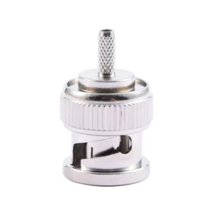 BNC C J1.5 Signal Adapter BNC Male Straight Crimp Connector for Radio Frequency - Zdjęcie 1 z 8