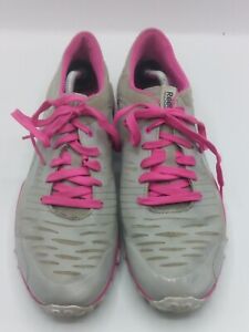 Reebok Realflex Fusion Grey Pink Low Top Running Shoes UK 8 EU 42