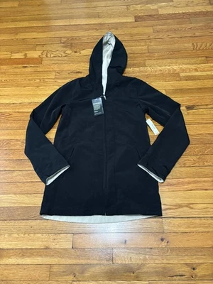 Chaqueta de lluvia reversible para mujer St. John's Bay talla pequeña negra beige con capucha nueva con etiquetas $80 Foto 1 de 4