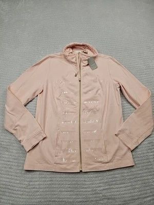 Sudadera Zenergy By Chicos Mujer 0 EE. UU. 4 Melocotón Cremallera Completa Lentejuelas Peso Ligero Foto 1 de 4