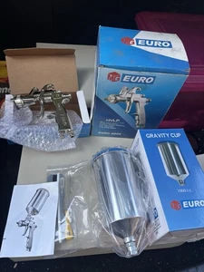MG Euro EUR-2200 Spray Gun HVLP Spray Gun Complete New - Picture 1 of 11