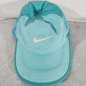 Nike Featherlight Dri Fit Adjustable Blue Black Running Hat Lightweight Hat Cap - Picture 1 of 9