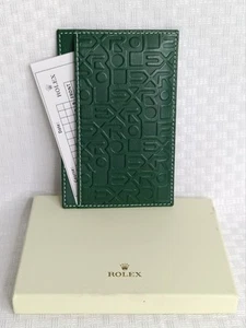 Portatarjetas o bloc de notas de golf verde ROLEX - Imagen 1 de 11