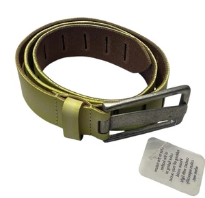 "Nuevo cinturón Jona Free People de cuero amarillo de 1,5"" de ancho para mujer talla pequeña/mediana boho" - Imagen 1 de 7