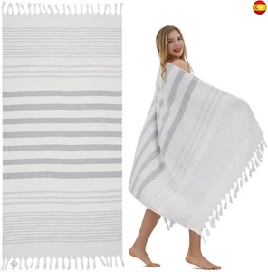 Winthome Toalla Playa Suave 180x100cm-Toalla Hammam de Algodón Ligero, Ahorra - Imagen 1 de 8