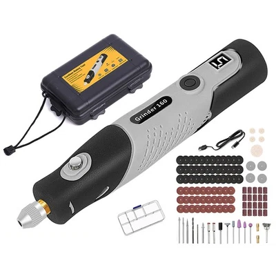 113tlg Set Mini Schleifer Multifunktionswerkzeug Schleifmaschine Schleifgerät - Bild 1 von 4