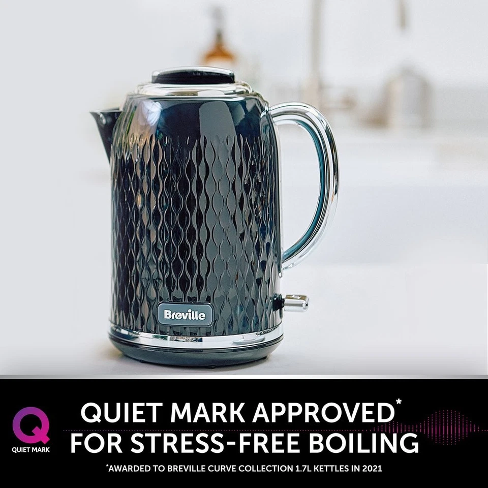 Breville Curve Electric 3Kw Kettle 1.7L Capacity Fast Boil Black & Chrome  - Vkt - Image 1 of 1