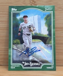 ANTHONY VOLPE 2025 TOPPS X BOB ROSS JOY OF BASEBALL SAP GREEN AUTO /75 - Picture 1 of 2