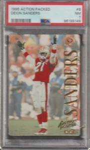 1995 Action Packed #8 DEION SANDERS San Francisco 49ers PSA 7 - Picture 1 of 1