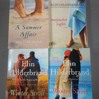 Elin Hilderbrand 4 Trade Paperback Book Lot Winter Stroll Street Nantucket Foto 1 de 4