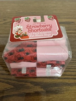 Strawberry Shortcake 12 Pk Strawberry Scented Pet Waste Bags-240 Total Bags NEW - Image 1 of 4