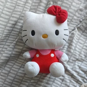 TY HELLO KITTY Plush 12" SOFT TOY Doll Teddy SANRIO White Red 2011 - Picture 1 of 6