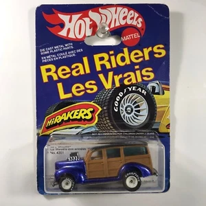 Tarjeta Internacional Woodie Real Riders de los Años 40 de Hot Wheels, bujes blancos - RARA - Imagen 1 de 4