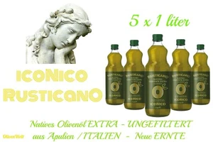 ICONICO RUSTICANO UNGEFILTERT Natives Olivenöl EXTRA aus Apulien - 5x1 Liter - Bild 1 von 4