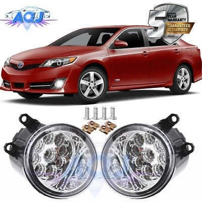 Pair of white LED Fog Lights Lamps Left Right Side Fit For Lexus LX570 2008-2011 - Изображение 1 из 4