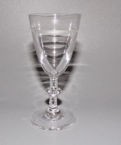 Georgian Dram Gin Glass Conical Bowl Etched Band Knop Stem - Picture 1 of 6
