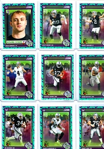 2024 Score A Treat Las Vegas Raiders Team Set 9 Base Cards Green Bats Border - Picture 1 of 2